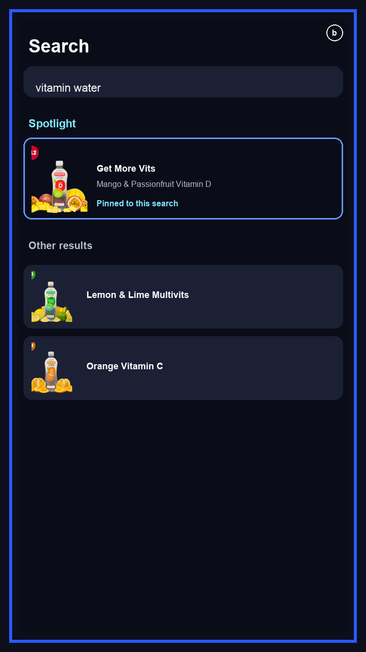 Get More Vits search spotlight